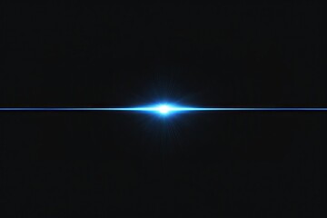 Wall Mural - an isolated blue blink light effect background horizon flare.