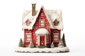 Wall Mural - Christmas putz house architecture gingerbread building.