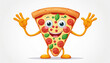 © Khanthavone - Happy Pizza Slice Cartoon Character Illustration