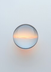 Wall Mural - a glass ball with a sunset in the background