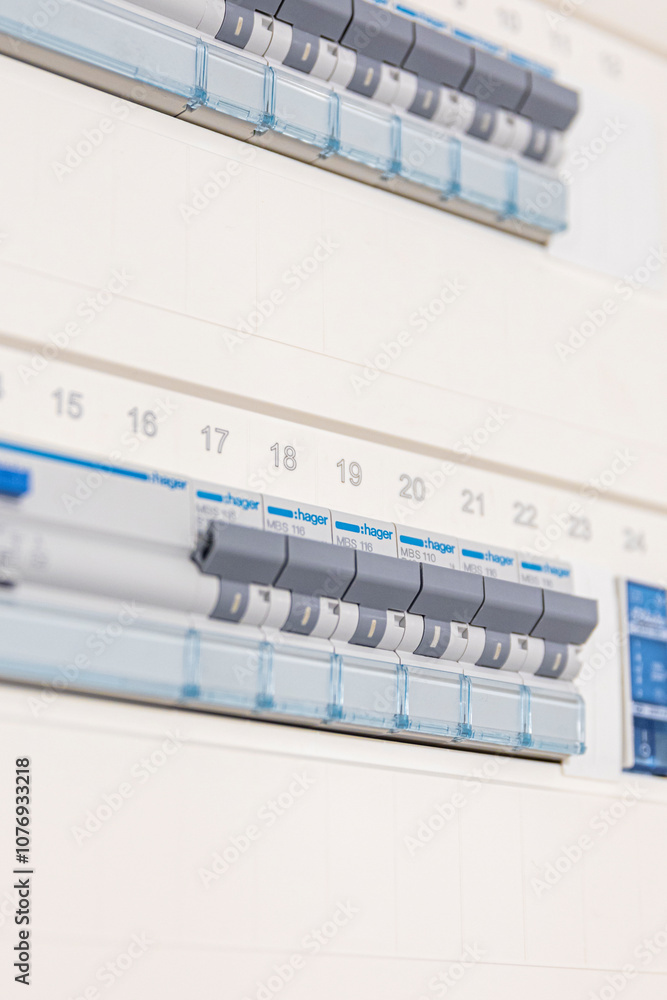 Fuses inside an electrical panel, providing essential protection and ...