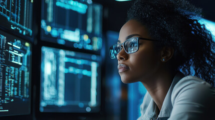 ai cyber security female african american it specialist