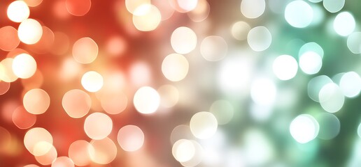 Wall Mural - Abstract bokeh background with warm and cool tones, featuring soft, blurred circles of light.