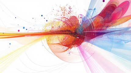 Wall Mural - colorful abstract background exploding with energy and movement