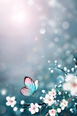 Wall Mural - butterflies and flowers