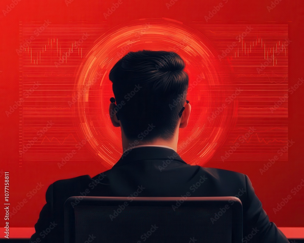 Trader setting goal alerts on AI trading dashboard, realtime analysis ...