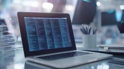 Poster - Digital Document Management System on Laptop with Organized Files and Centralized Repository for Efficient Storage and Retrieval in an Office Setting