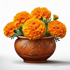 Wall Mural - orange flower in vase