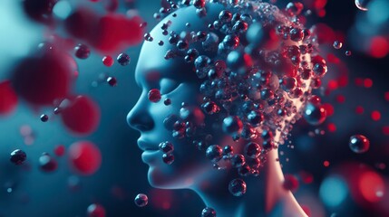 Poster - Exploring the concept that the mind is composed of molecules through art research design