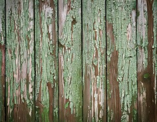 Wall Mural - rustic wood fence with old peeling blue paint splintering wood distressed cracking painted texture background