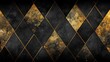 © arsyi_06 - Abstract black and gold diamond pattern background.