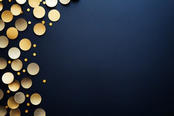 Wall Mural - radiant golden glitter and shimmering particles floating in beams of warm light, creating a sparklin