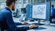 © GRACE - Person working on a computer with engineering software