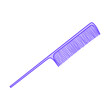 © Olya Grace - Lavender hair brush in doodle style. Hand drawn hair brush, perfect for showcasing hair brush features and enhancing hairstyle routines for smooth, beautiful hair. Cute, hand drawn hairdressing tool.