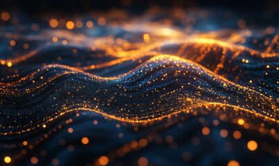 A glowing network of abstract connections creates mesmerizing visual effect