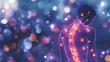© vetrana - Illustration of fibromyalgia  visualizing widespread chronic pain as glowing points in the body