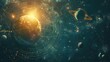 © OLGA - Cosmic landscape with planets, digital astronomical map, celestial bodies, universe background, space exploration concept