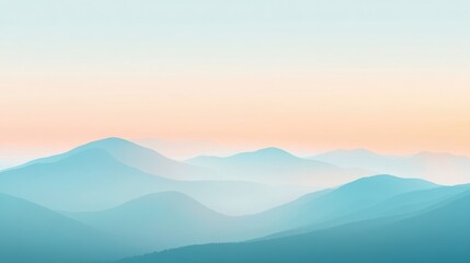 Wall Mural - smooth gradient blend of light blue and soft peach creating a gentle atmosphere