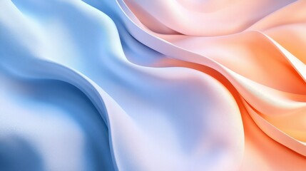 Wall Mural - smooth gradient blend of light blue and soft peach creating a gentle atmosphere