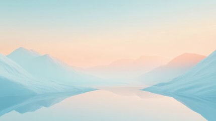 Wall Mural - smooth gradient blend of light blue and soft peach creating a gentle atmosphere