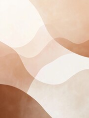 Poster - Soft, flowing forms in warm hues intertwine, creating a harmonious and minimalist aesthetic that invites reflection and tranquility. Generative AI