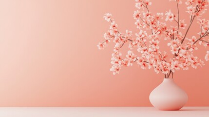Wall Mural - clean solid peach color background with no texture