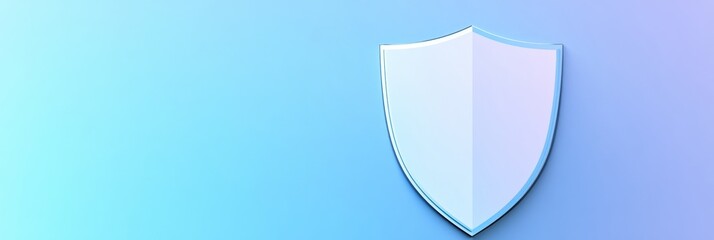 Poster - The design features a minimalist shield icon set against a calming gradient background, symbolizing cybersecurity and protection. Generative AI