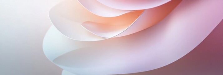 Poster - Soft pastel shapes blend seamlessly to create an ethereal and calming composition, perfect for minimalist art enthusiasts and décor. Generative AI