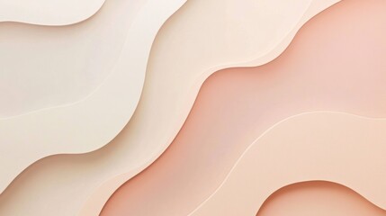 Aufkleber - Flowing curves and gentle shades intertwine seamlessly, offering a calming and minimalist backdrop for creative projects. Generative AI