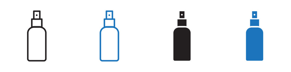 spray bottle icon vector set outline