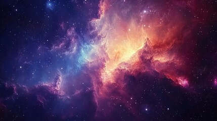 Wall Mural - nebula and galaxies in space. abstract cosmos background
