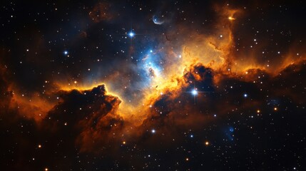 Wall Mural - nebula and galaxies in space. abstract cosmos background