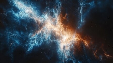 Wall Mural - nebula and galaxies in space. abstract cosmos background