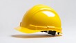 © Chinases - Bright yellow hard hat positioned on a white background for safety gear promotion