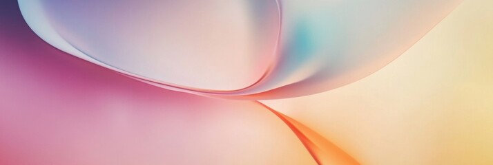 Poster - Soft pastel colors blend seamlessly, forming elegant curves that evoke a sense of tranquility and artistic minimalism. Generative AI