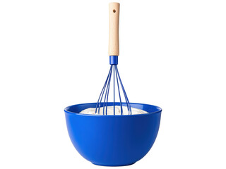 Wall Mural - Blue Mixing Bowl with Whisk for Cooking Preparation