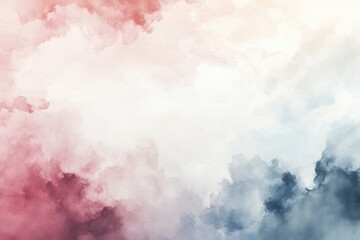 Poster - Soft gradients blend light colors in abstract forms, evoking a serene feeling similar to a cloudy dawn sky. Generative AI