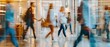 © Mas - Group of people working in office with blurred motion, AI generated image