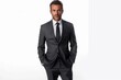 © k - handsome businessman in a suit, full body, studio shot, 3/4 view, high resolution, hyper-realistic