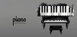 © k - Piano keyboard illustration for music and sound design