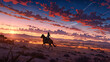 © Hussain - Twilight over a tranquil desert. Background