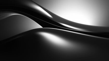 Wall Mural - abstract black and white wavy background flowing smoothly
