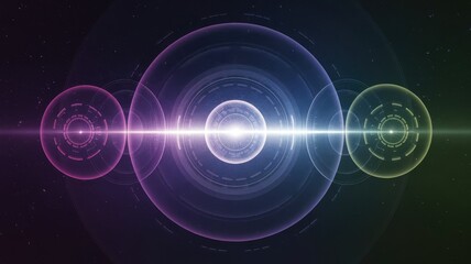 Wall Mural - abstract futuristic illustration with a background