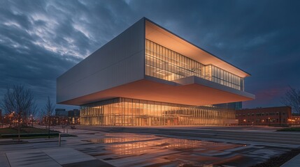 Poster - interior of a modern building