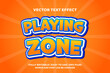 © Slow Area - playing zone 3d vector text effect fully editable and easy to use