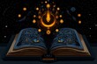 © Sanchai - Pixel art of an open book with glowing symbols emerging, symbolizing knowledge in retro 8-bit style