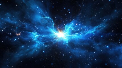 Wall Mural - Cosmic Nebula with Bright Star