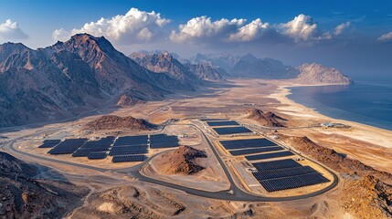 Leinwandbilder - Explore the closeup of a solar farm against a bright background showcasing sustainable energy solutions