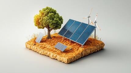 Aufkleber - Harnessing solar energy the impact of solar panels on rural landscapes and open areas