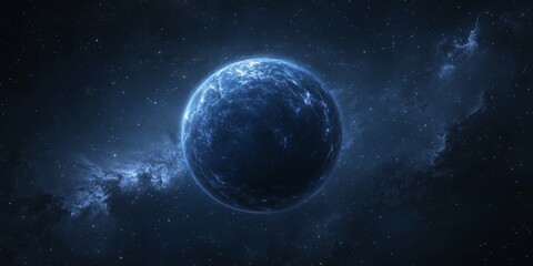 Wall Mural - galaxy night gradient dark blues, purples, and starry specks for a deep space, celestial vibe,space 